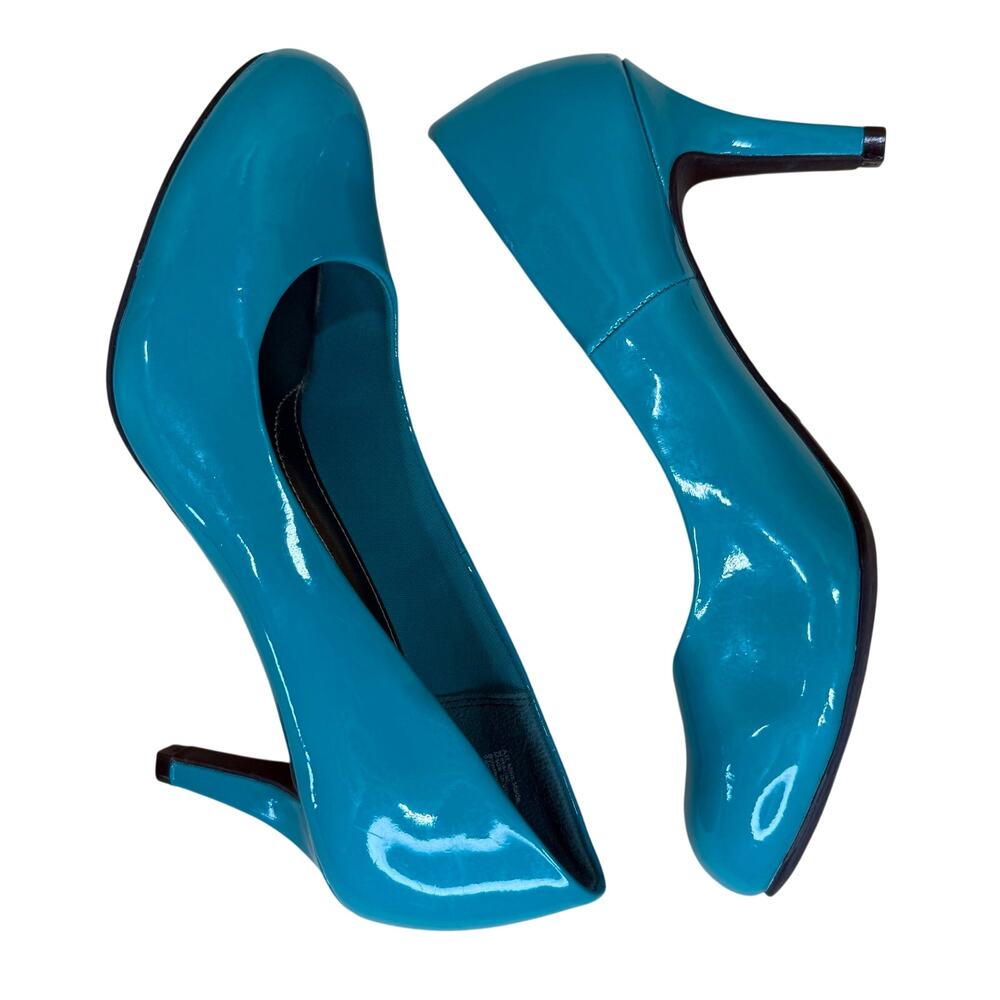 ComfortPlus by Predictions Heels Women’s 7 Teal Blue Stiletto Pump Dress Shoes